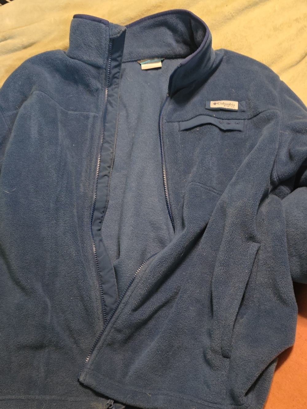 Columbia Men's Navy Blue Full-Zip Fleece Jacket